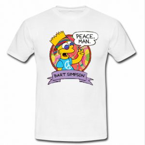 peace man bart simpson t shirt