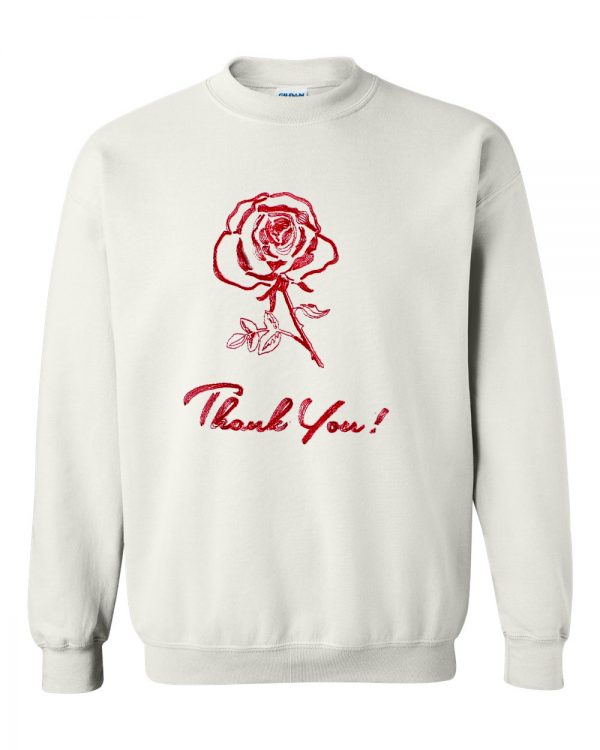 thank you rose sweatshirt