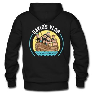 David's Vlog hoodie back