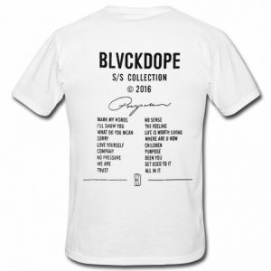 Kanye Blvckdope World Tour t shirt back