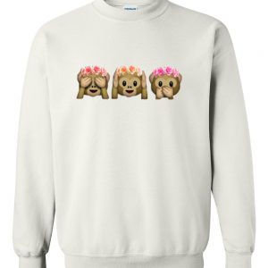 Monkey Emoji flowers Sweatshirt