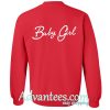 baby girl sweatshirt back