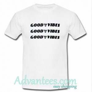 good vibes white t shirt