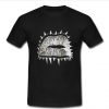 lips rolled black t shirt