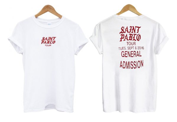Saint pablo tour T-shirt twoside