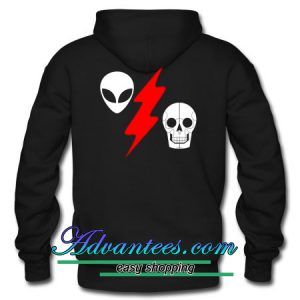 Alien and Skeleton back hoodie