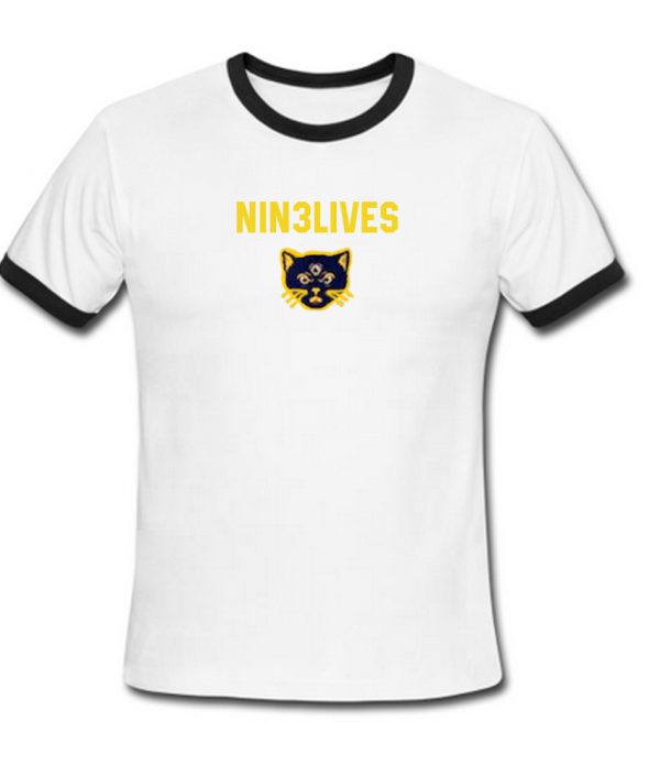 Ninelives Cat ringer shirt