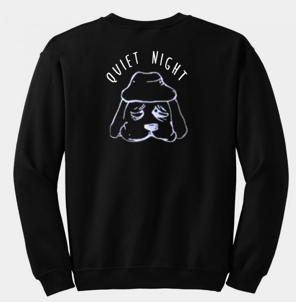 Quiet night back sweatshirt