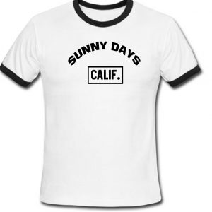 Sunny days calif ringer shirt