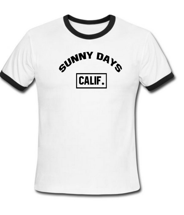 Sunny days calif ringer shirt