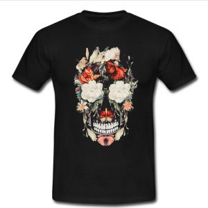 Skull Flowers T Shirt