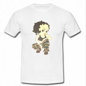 Vintage Betty Boop 90s Hip Hop Camo T Shirt