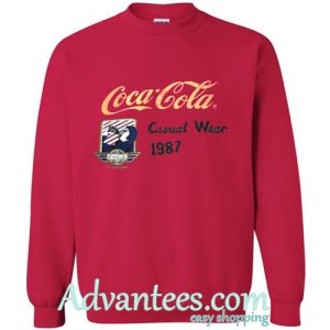 coca cola casual year 1987 sweatshirt