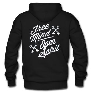 free mind open spirit hoodie back