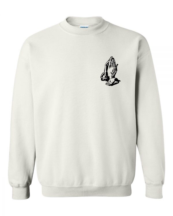 praying hand sweatshirt