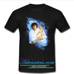 bob ross painting galaxy t shirt