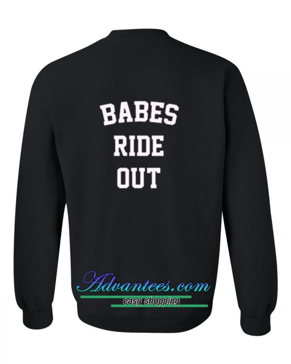 babes ride out sweatshirt back