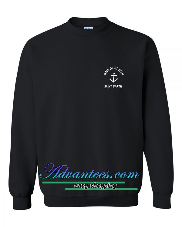 baie de st jean saint barth sweatshirt