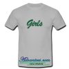 girls green letters T Shirt