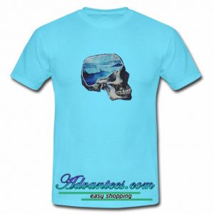 Brain Waves Art skull T Shirt