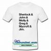 Sherlock and John and Molly and Greg mycroft jim t shirt