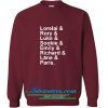 lorelai rory luke sookie sweatshirt