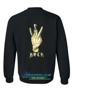 rvca hand sweatshirt back