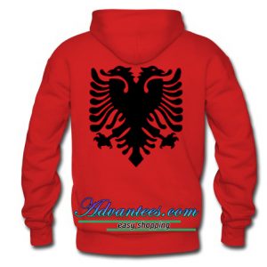 Albanian flag hoodie back