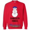 Gangsta Xmas Snowman Red sweatshirt