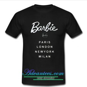 Barbie Paris London New York Milan T Shirt