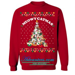 Funny Meowy Catmas Christmas sweatshirt