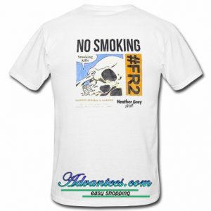 No Smoking Heather Grey T Shirt Back