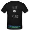 surf club t shirt back