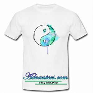 yin yang watercolor T shirt