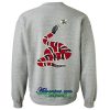 snake and bee sweatshirt back