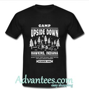 Camp Upside Down Hawkins Indiana Stranger Things Tshirt