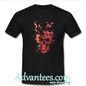 Flaming Skull t shirt