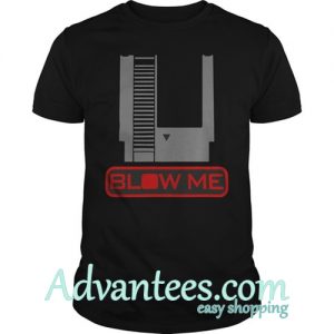 Nintendo flip classic video game blow me shirt