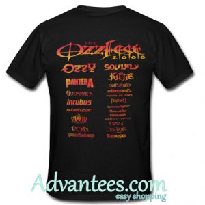 Ozz Fest 2001 T Shirt back
