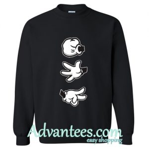 Rock Paper Scissors Hand Mickey Mouse Sweatshirt