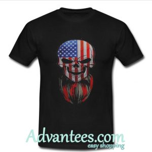 Skull American flag shirt