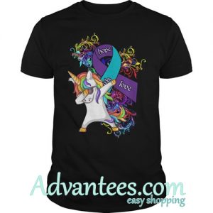 Unicorn dabbing hope love shirt