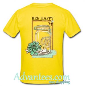 bee happy t shirt back