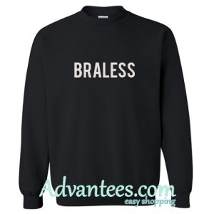 braless sweatshirt