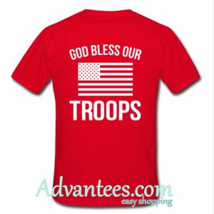 god bless our troops t shirt back