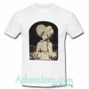 Afro curly hair girl eating dead zombie t shirt