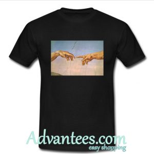 Michelangelo hand t shirt