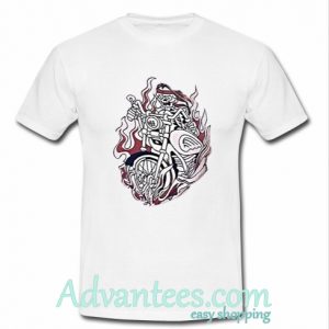 Skull fire riders t shirt