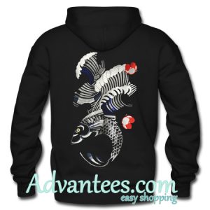 fish japanese hoodie back