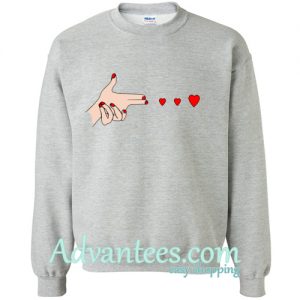 hand shoot love sweatshirt